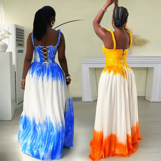 Satela summer Fashion Women Sleeveless Maxi long Dress 
