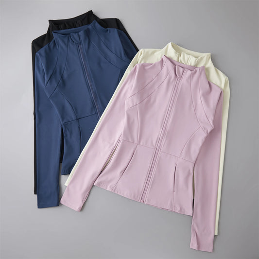  Woman Running Long Sleeve Sweatshirt Sports Jackets Top Women Workout Tops Activewear